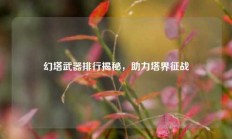 幻塔武器排行揭秘，助力塔界征战