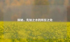 探秘，先知之水的所在之处