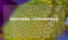 探秘中文最新版，开启奇幻世界新体验