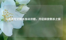 斗战神龙女刺杀加点攻略，开启极致刺杀之旅