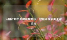云图计划节奏榜深度解析，把握游戏节奏关键指南