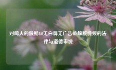 对鸣人的假期5.0无白屏无广告破解版视频的法律与道德审视