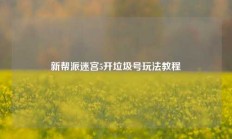 新帮派迷宫5开垃圾号玩法教程