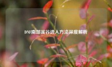 DNF南部溪谷进入方法深度解析