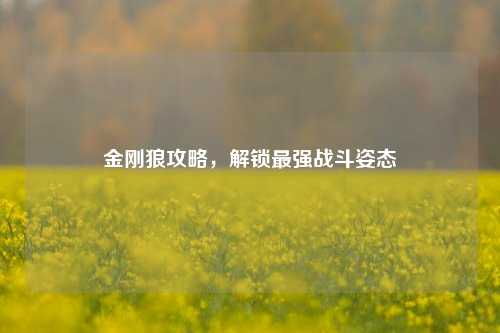 金刚狼攻略,解锁最强战斗姿态