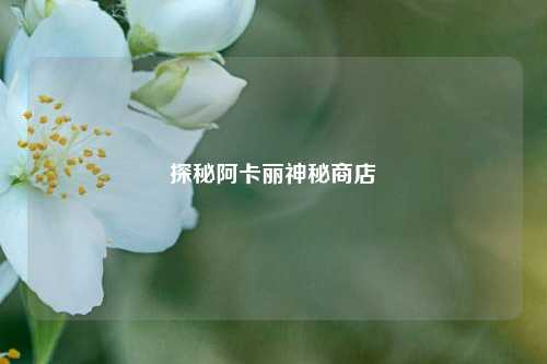 探秘阿卡丽神秘商店