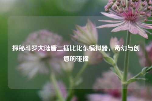 探秘斗罗大陆唐三插比比东模拟器，奇幻与创意的碰撞