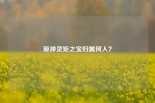原神灵矩之宝归属何人?