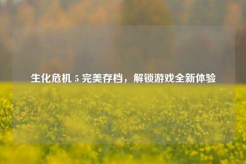 生化危机 5 完美存档，解锁游戏全新体验
