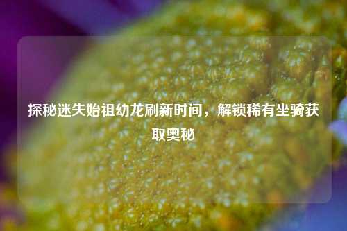 探秘迷失始祖幼龙刷新时间,解锁稀有坐骑获取奥秘