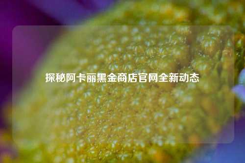 探秘阿卡丽黑金商店官网全新动态